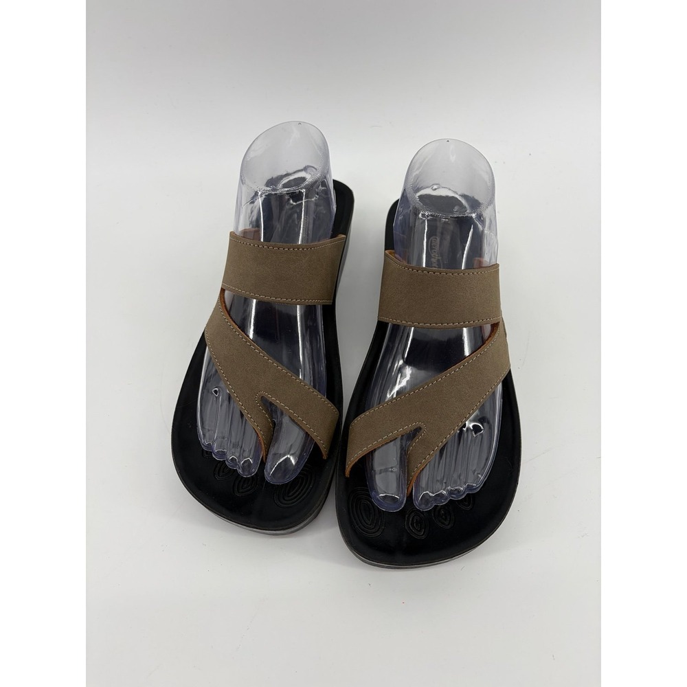 Aerothotic, Casual Slide Sandal, Beige/Brown Shoes, Support, Women Size 8.5 (39)